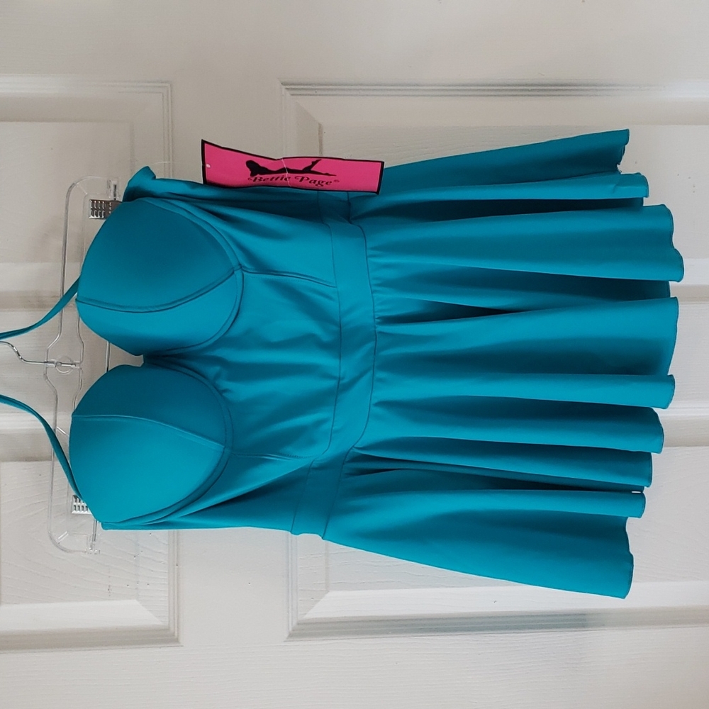 Bettie Page retro halter swim dress